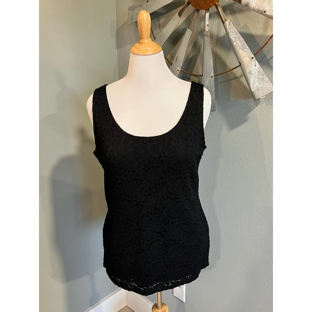 Lane Bryant Black Lace Tank Top 14/16